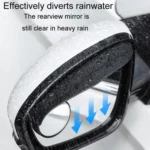 Car Mirror Reversing Shield Rain Brow 2 In 1 Carbon Fiber Reflective Auxiliary Mirror Cover - Image 5