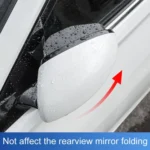 Car Mirror Reversing Shield Rain Brow 2 In 1 Carbon Fiber Reflective Auxiliary Mirror Cover - Image 9