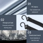 Car PE Film Waterproof And Dustproof Four Seasons Universal Coat Cover - Image 8