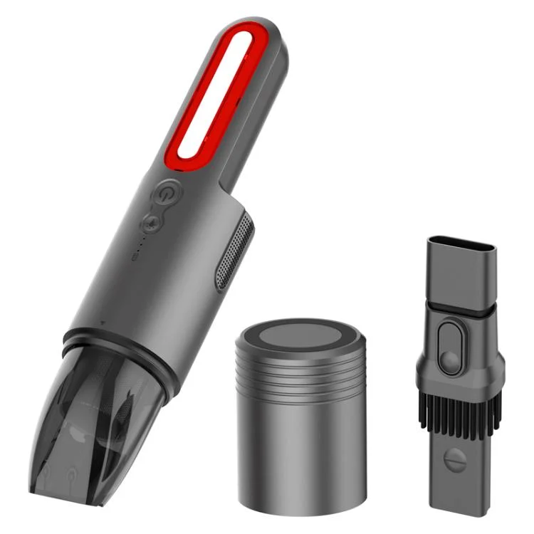 Car Mini Portable Powerful Suction LED Flashing Warning Light Outdoor Lighting Vacuum Cleaner
