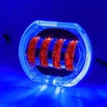 Motorcycle Electric Vehicle General Modification LED Headlight 4 Beads Double Lens Lamps