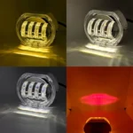 Motorcycle Electric Vehicle General Modification LED Headlight 4 Beads Double Lens Lamps - Image 3