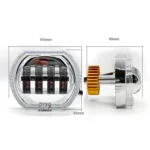 Motorcycle Electric Vehicle General Modification LED Headlight 4 Beads Double Lens Lamps - Image 9