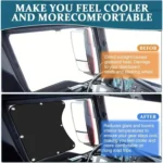 Car Sun Protection Heat Insulation Sunshade Front Side Curtains - Image 4