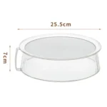Microwave Food Heating Splashproof Cover Food Grade PC Household High Temperature Resistant Bowl Rice Cover - Image 3