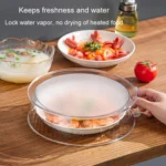 Microwave Food Heating Splashproof Cover Food Grade PC Household High Temperature Resistant Bowl Rice Cover - Image 6