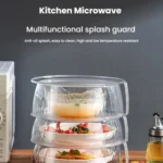 Microwave Food Heating Splashproof Cover Food Grade PC Household High Temperature Resistant Bowl Rice Cover - Image 7