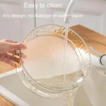 Microwave Food Heating Splashproof Cover Food Grade PC Household High Temperature Resistant Bowl Rice Cover - Image 9