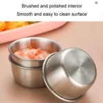 304 Stainless Steel Sauce Cup With Plastic Lid Sealed Leak-Proof Dipping Dish Seasoning Dish - Image 7