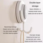 Suction Cup Hook No Hole Bathroom Strong Load-bearing Swivel Wall Behind Door No Trace Sticky Wall Hook - Image 8