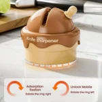 Suction Cup Knife Sharpener Home Kitchen Sharpening Knife Scissors Tool Quick Sharpener - Image 11