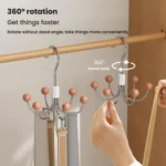 Six Claws Hooks 360 Degree Rotating Wardrobe Bag Hanger Multi-functional Underwear Clothes Storage Hooks - Image 5