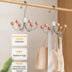 Six Claws Hooks 360 Degree Rotating Wardrobe Bag Hanger Multi-functional Underwear Clothes Storage Hooks - Image 7