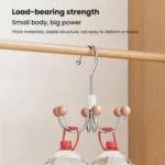 Six Claws Hooks 360 Degree Rotating Wardrobe Bag Hanger Multi-functional Underwear Clothes Storage Hooks - Image 8