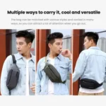 HAOSHUAI Men Outdoor Running Waist Bag Casual Chest Pouch Messenger Bag - Image 6