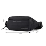 HAOSHUAI Men Outdoor Running Waist Bag Casual Chest Pouch Messenger Bag - Image 9