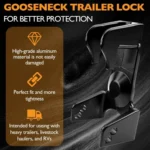 Coupler Gooseneck Hitch Trailer Lock For Heavy Trailer Transporter RV - Image 7