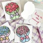 6pcs /Pack Three-dimensional Bouquet Foldable Greeting Card with Envelope - Image 3