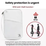 TRAVEL SEASON RFID Anti-theft Passport Clip ID Bag Waterproof Protective Case Travel Organizer Bag - Image 5