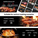Smart Wireless Bluetooth BBQ Grill Thermometer Home Use Kitchen Food Oven Thermometer - Image 8
