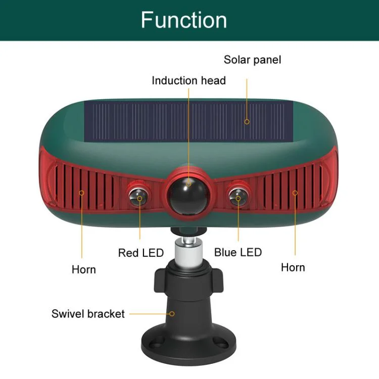 TBD06057263_B3.webp N911Y Outdoor Solar Alarm Infrared Sensor Sound And Light Animal Repeller - Image 4