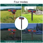 N911Y Outdoor Solar Alarm Infrared Sensor Sound And Light Animal Repeller - Image 6