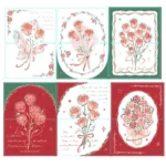 20pcs /Pack Three-Dimensional Rose Valentine Day Greeting Card Mother Day Message Card - Image 2