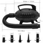 GLD-602 600W Home Brushed Mat High Power AC Electrical Inflatable Pump - Image 3