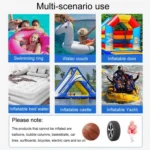 GLD-602 600W Home Brushed Mat High Power AC Electrical Inflatable Pump - Image 7