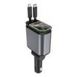 C3 Car Star Spotlight 4 In 1 Charger With Retractable Cable