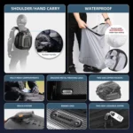 Rhinowalk MT2335 23L-35L Expandable Large-capacity EVA Hard Shell Motorcycle Tail Bag - Image 4
