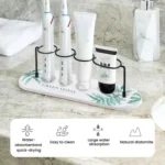 Diatomite Washstand Absorbent Mat Non-slip Toothbrush Holder - Image 4