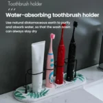 Diatomite Washstand Absorbent Mat Non-slip Toothbrush Holder - Image 9
