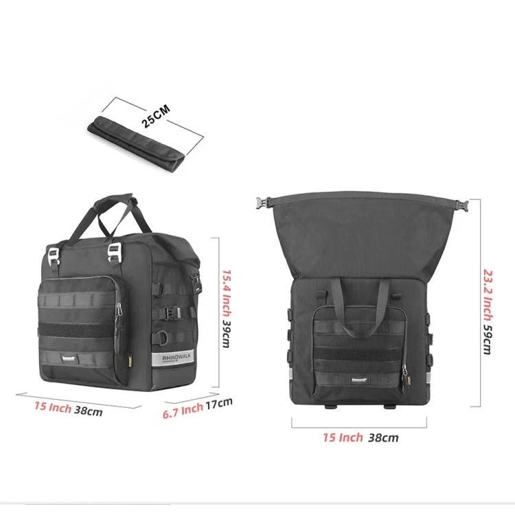 TBD06057350_B1.webp Rhinowalk MTR2050 25L-32L Expandable Large Capacity Quick-release Motorcycle Side Bag - Image 2
