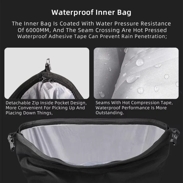 TBD06057350_B5.webp Rhinowalk MTR2050 25L-32L Expandable Large Capacity Quick-release Motorcycle Side Bag - Image 6