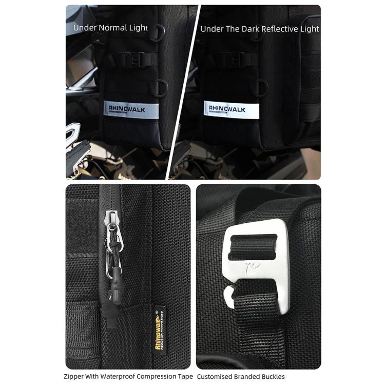 TBD06057350_B6.webp Rhinowalk MTR2050 25L-32L Expandable Large Capacity Quick-release Motorcycle Side Bag - Image 7