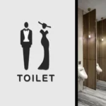 Acrylic Bathroom Sign 3D Hotel Public Place Bathroom Sticker - Image 3