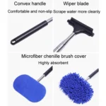 Retractable Windshield Cleaning Brush Scrubbing And Defogging 3 In 1 Car Wash Kit - Image 6