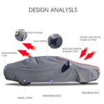 Hatchback Car EVA Plus Velvet Thickened Heat Insulation Sunshade With Shark Fin - Image 3