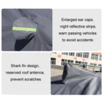 Hatchback Car EVA Plus Velvet Thickened Heat Insulation Sunshade With Shark Fin - Image 5