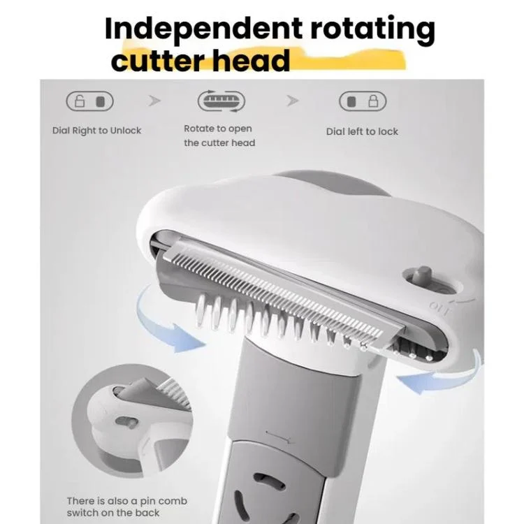 TBD06057607_B5.webp 3-in-1 Pet Grooming Comb Sticky Roller for Cats and Dogs, Removes Loose Hair, Detangles - Image 6
