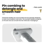 3-in-1 Pet Grooming Comb Sticky Roller for Cats and Dogs, Removes Loose Hair, Detangles - Image 8