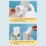 CY-661 3-in-1 Kitchen Multifunctional Roller Electric Vegetable Cutter - Image 9