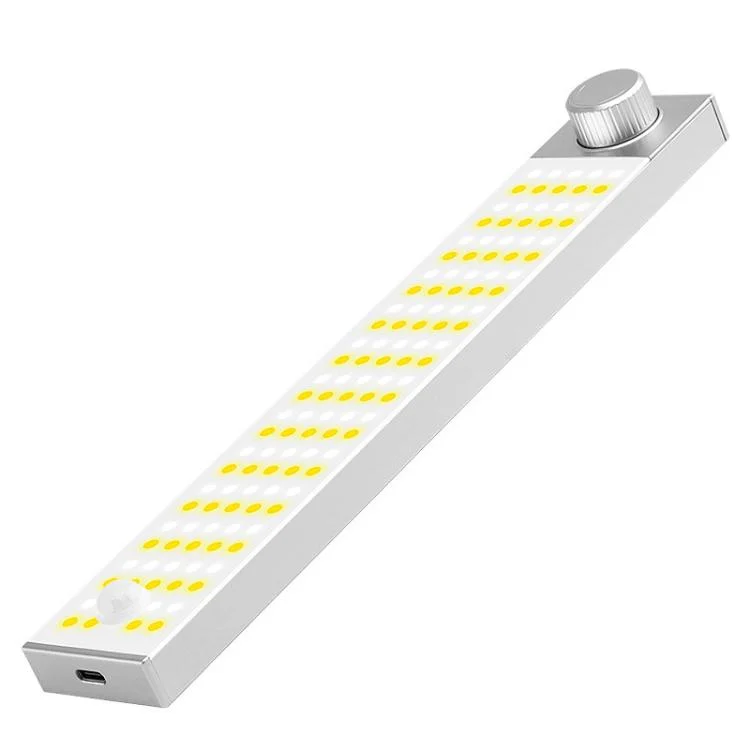 LED Cabinet Light Magnetic Motion Sensor Rechargeable Lamp 128 LEDs 3-color Temperature