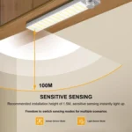 LED Cabinet Light Magnetic Motion Sensor Rechargeable Lamp 128 LEDs 3-color Temperature - Image 4