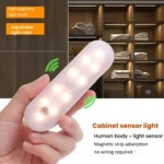 Magnetic LED Cabinet Light Motion Sensor Rechargeable Lamp 20 LEDs 3-color Temperature - Image 2