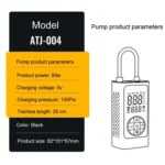 ATJ-004 Smart Wireless Digital Display Portable Car Tire Pump Multi-Function Inflator - Image 3