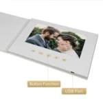 7 Inch IPS Display Multifunctional Commercial Wedding Video Invitation Linen Bound Video Album - Image 5