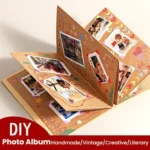 Accordion Folding DIY Photo Album Blank Cover Handmade Scrapbook Growth Album Birthday Graduation Gift - Image 5