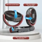 F7201 Car Foldable Rotating USB Dual-Head Fan - Image 4